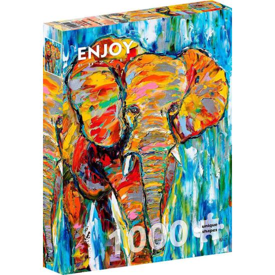 Puzzle Enjoy Elefante Colorido de 1000 Piezas