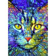 Puzzle Enjoy Fiona, La Gata De Vidrieras de 1000 Piezas