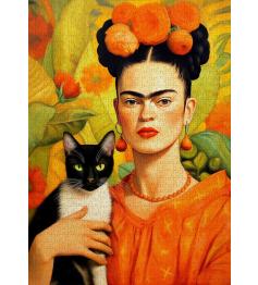 Puzzle Enjoy Frida Kahlo Y Su Gato de 1000 Piezas