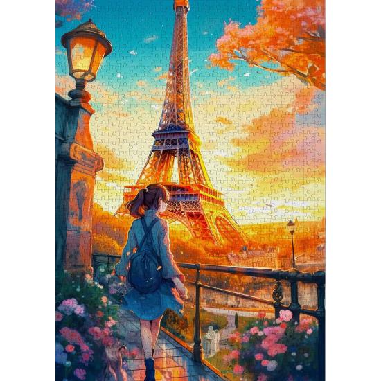 Puzzle Enjoy Ganas De Viajar Por París de 1000 Piezas