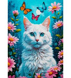 Puzzle Enjoy Gato Blanco de 1000 Piezas