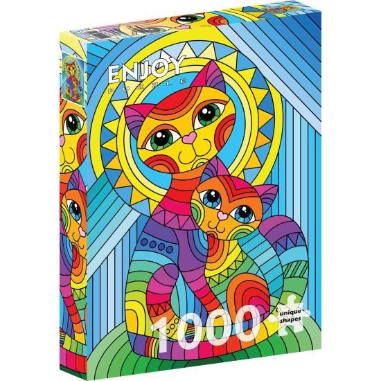 Puzzle Enjoy Gato y Gatito Inseparables de 1000 Piezas Puzzle Enjoy Gato y Gatito Inseparables de 1000 Piezas