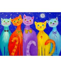 Puzzle Enjoy Gatos Sonrientes de 1000 Piezas