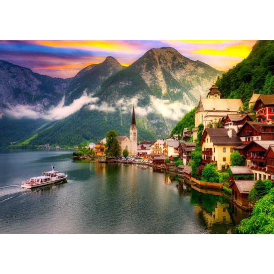 Puzzle Enjoy Hallstatt al Atardecer, Austria de 1000 Piezas Puzzle Enjoy Hallstatt al Atardecer, Austria de 1000 Piezas