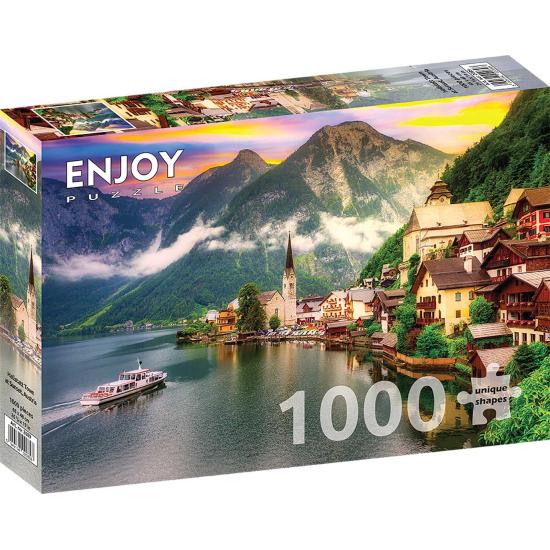 Puzzle Enjoy Hallstatt al Atardecer, Austria de 1000 Piezas Puzzle Enjoy Hallstatt al Atardecer, Austria de 1000 Piezas