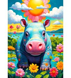 Puzzle Enjoy Hippo Soleado de 1000 Piezas