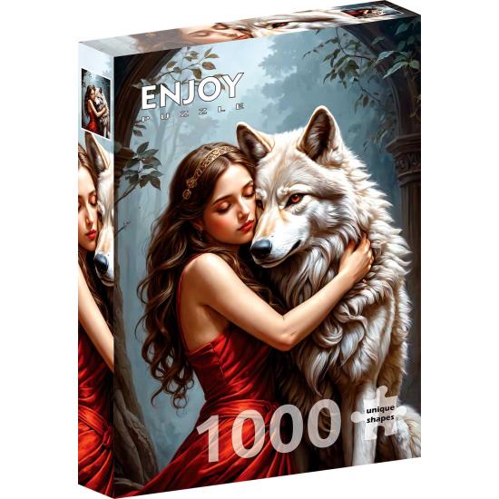 Puzzle Enjoy La Dama y El Lobo de 1000 Piezas Puzzle Enjoy La Dama y El Lobo de 1000 Piezas
