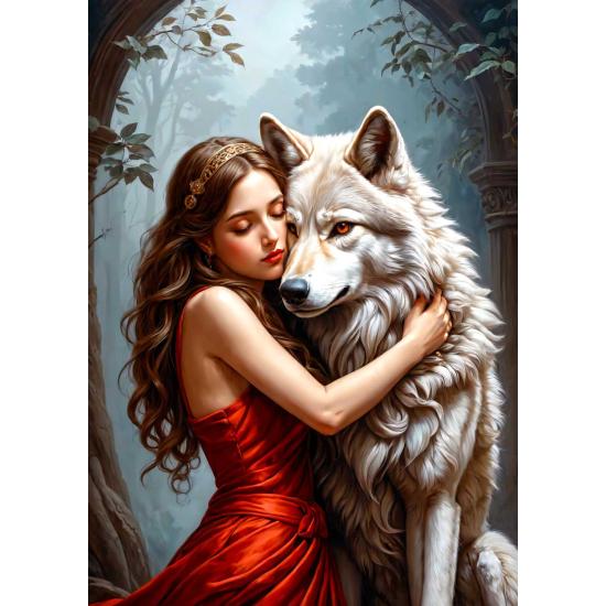 Puzzle Enjoy La Dama y El Lobo de 1000 Piezas Puzzle Enjoy La Dama y El Lobo de 1000 Piezas