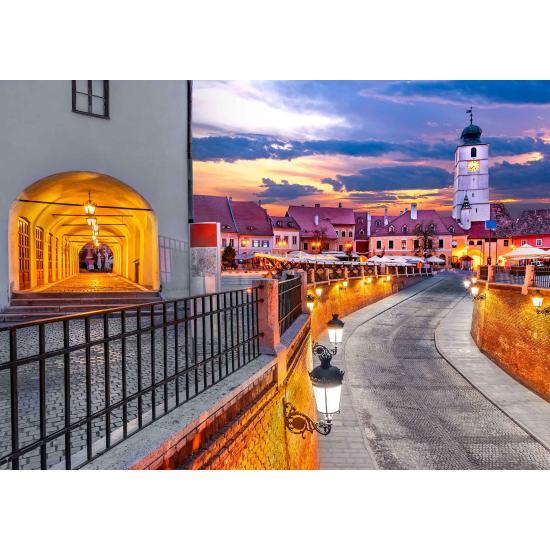 Puzzle Enjoy La Plaza Mica en Sibiu, Rumanía de 1000 Pzs Puzzle Enjoy La Plaza Mica en Sibiu, Rumanía de 1000 Pzs