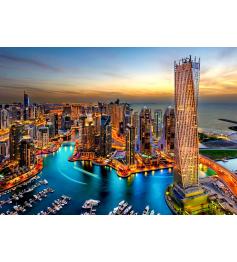 Puzzle Enjoy Marina de Dubai de Noche de 1000 Piezas