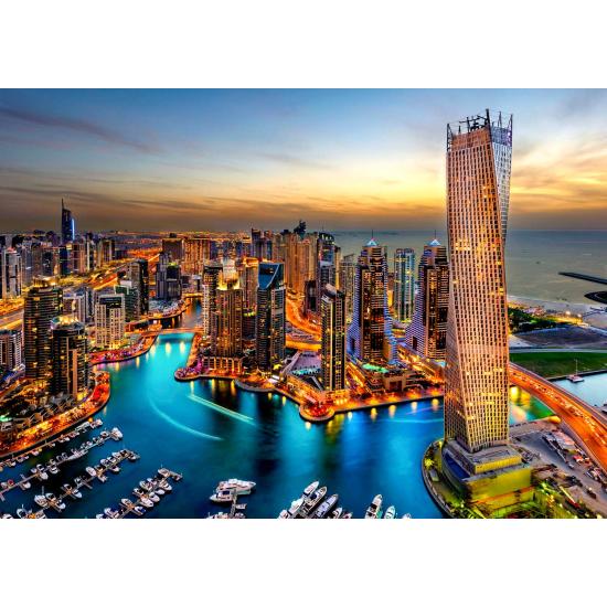 Puzzle Enjoy Marina de Dubai de Noche de 1000 Piezas Puzzle Enjoy Marina de Dubai de Noche de 1000 Piezas