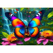 Puzzle Enjoy Mariposa En El Bosque de 1000 Piezas