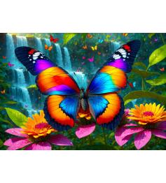 Puzzle Enjoy Mariposa En El Bosque de 1000 Piezas
