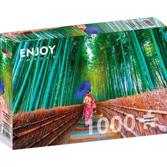 Puzzle Enjoy Mujer Asiática en Bosque de Bambú 1000 Pzs Puzzle Enjoy Mujer Asiática en Bosque de Bambú 1000 Pzs
