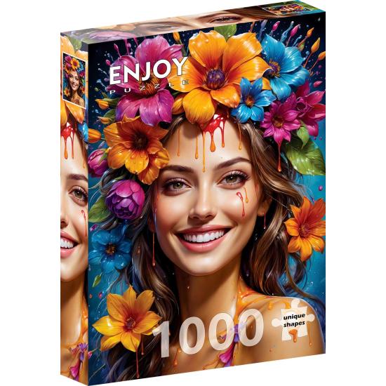 Puzzle Enjoy Niña De Las Flores de 1000 Piezas Puzzle Enjoy Niña De Las Flores de 1000 Piezas