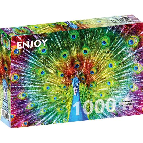 Puzzle Enjoy Pavo Real Colorido de 1000 Piezas