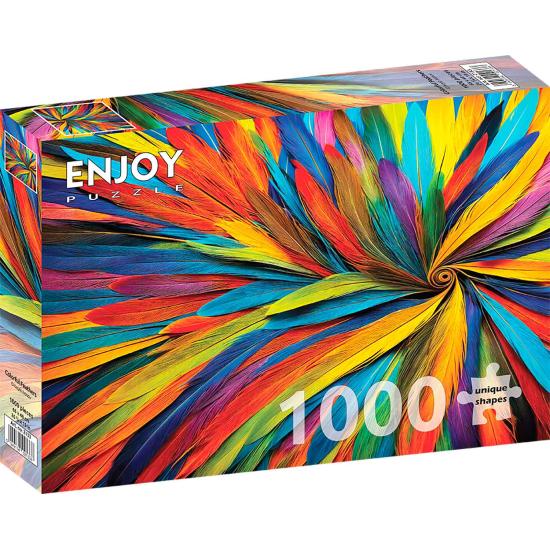 Puzzle Enjoy Plumas Coloridas de 1000 Piezas