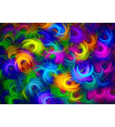 Puzzle Enjoy Plumas de Neón Abstractas de 1000 Piezas