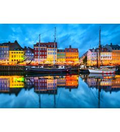Puzzle Enjoy Puerto Antiguo de Copenhague de 1000 Piezas