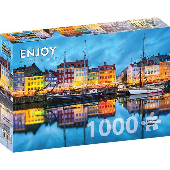 Puzzle Enjoy Puerto Antiguo de Copenhague de 1000 Piezas Puzzle Enjoy Puerto Antiguo de Copenhague de 1000 Piezas