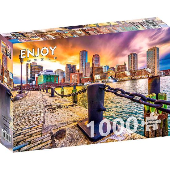 Puzzle Enjoy Puerto de Boston al Atardecer EEUU de 1000 Piezas Puzzle Enjoy Puerto de Boston al Atardecer EEUU de 1000 Piezas