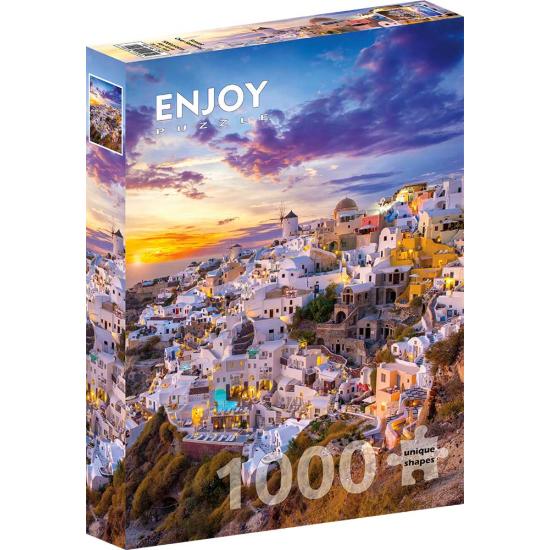 Puzzle Enjoy Puesta de Sol sobre Santorini de 1000 Piezas Puzzle Enjoy Puesta de Sol sobre Santorini de 1000 Piezas