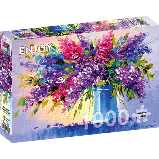 Puzzle Enjoy Ramo de Lilas en Jarrón de 1000 Piezas Puzzle Enjoy Ramo de Lilas en Jarrón de 1000 Piezas