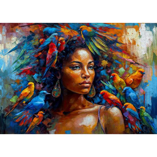 Puzzle Enjoy Reina de las Plumas de 1000 Piezas Puzzle Enjoy Reina de las Plumas de 1000 Piezas