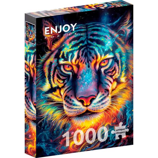 Puzzle Enjoy Resiliencia De Tigre de 1000 Piezas