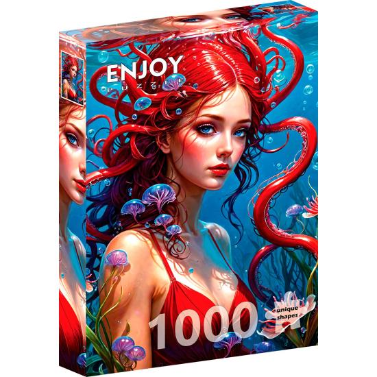 Puzzle Enjoy Sirena Pelirroja de 1000 Piezas Puzzle Enjoy Sirena Pelirroja de 1000 Piezas