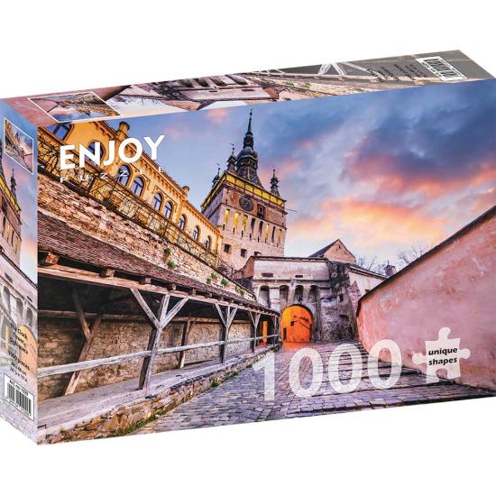 Puzzle Enjoy Torre del Reloj en Sighisoara, Rumanía de 1000 Pzs Puzzle Enjoy Torre del Reloj en Sighisoara, Rumanía de 1000 Pzs