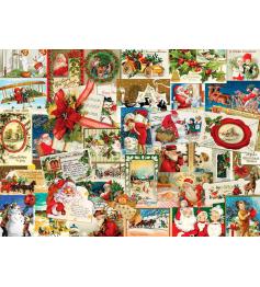 Puzzle Eurographics Antiguas Tarjetas de Navidad de 1000 Piezas