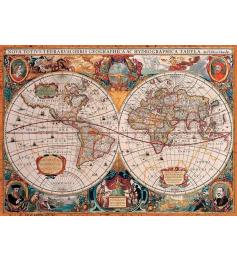 Puzzle Eurographics Antiguo Mapa del Mundo de 1000 Piezas