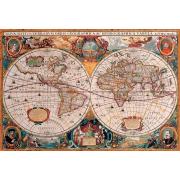 Puzzle Eurographics Antiguo Mapa del Mundo de 2000 Piezas