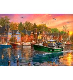 Puzzle Eurographics Atardecer en el Puerto de 1000 Piezas