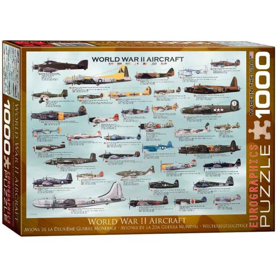 Puzzle Eurographics Aviones de 2ª Guerra Mundial de 1000 Piezas Puzzle Eurographics Aviones de 2ª Guerra Mundial de 1000 Piezas