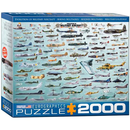 Puzzle Eurographics Aviones Militares de 2000 Piezas
