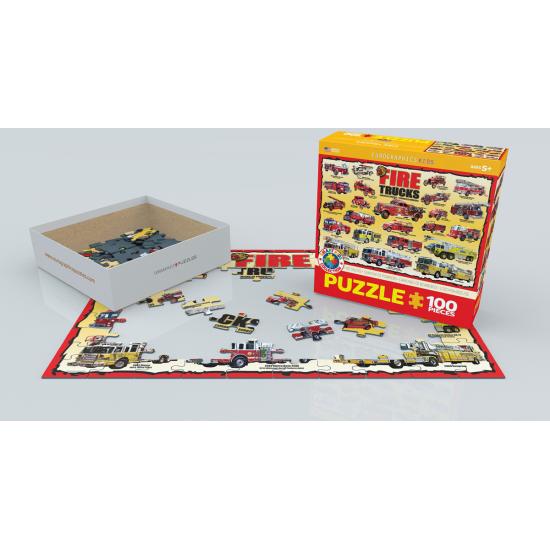 Puzzle Eurographics Camiones de Bomberos de 100 Piezas Puzzle Eurographics Camiones de Bomberos de 100 Piezas