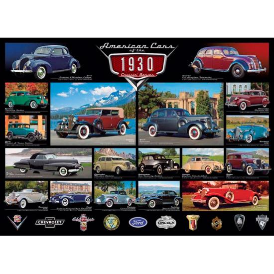 Puzzle Eurographics Coches Americanos de 1930, de 1000 Piezas