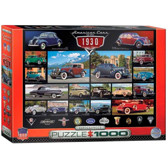 Puzzle Eurographics Coches Americanos de 1930, de 1000 Piezas