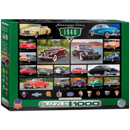 Puzzle Eurographics Coches Americanos de 1940, de 1000 Piezas