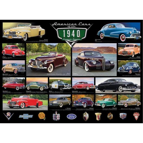 Puzzle Eurographics Coches Americanos de 1940, de 1000 Piezas
