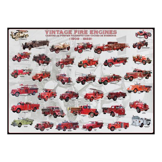 Puzzle Eurographics Coches de Incendios de Epoca de 1000 Piezas