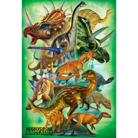 Puzzle Eurographics Dinosaurios Herbívoros de 100 Piezas