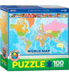 Puzzle Eurographics El Mapa del Mundo de 100 Piezas