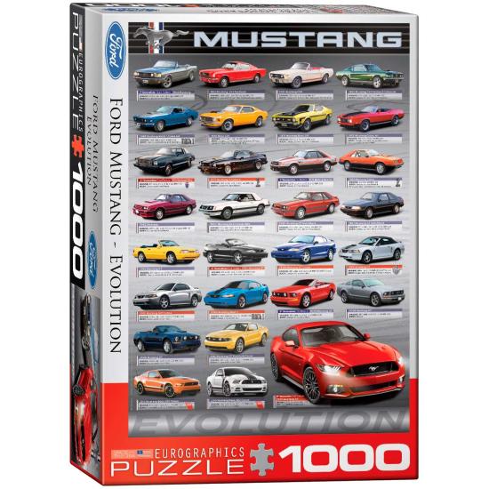 Puzzle Eurographics Evolución del Ford Mustang de 1000 Piezas Puzzle Eurographics Evolución del Ford Mustang de 1000 Piezas