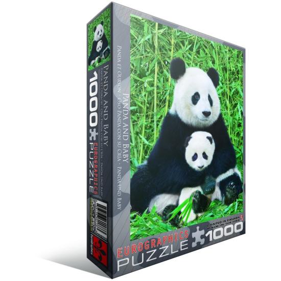 Puzzle Eurographics Familia de Osos Panda de 1000 Piezas