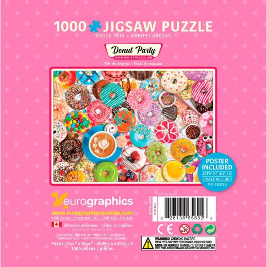 Puzzle Eurographics Fiesta de Donuts, Lata de 1000 Pzs Puzzle Eurographics Fiesta de Donuts, Lata de 1000 Pzs