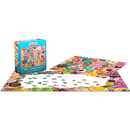 Puzzle Eurographics Fiesta de Donuts, Lata de 1000 Pzs Puzzle Eurographics Fiesta de Donuts, Lata de 1000 Pzs