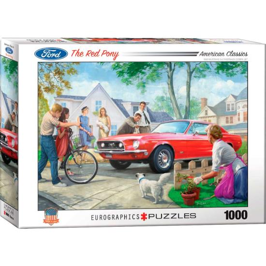 Puzzle Eurographics Ford Mustang Rojo de 1000 Piezas